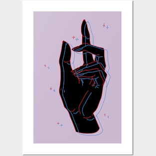 1 Moment Occult Hand in Black Posters and Art